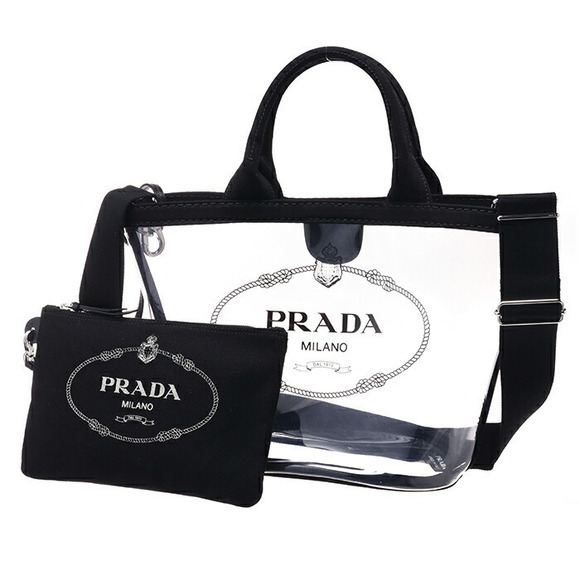 Prada Clear Black Plex Bag Shoulder - Picture 1 of 12